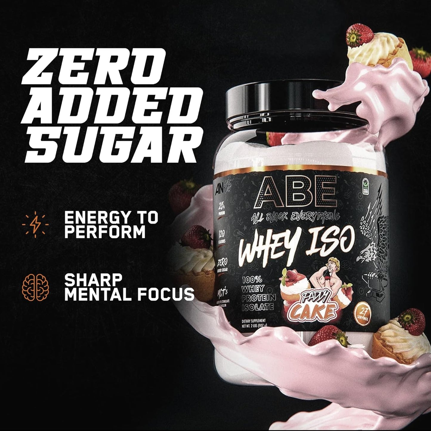 All Black Everything Whey Protein, Strawberry Shortcake (20 Servings, 25g)