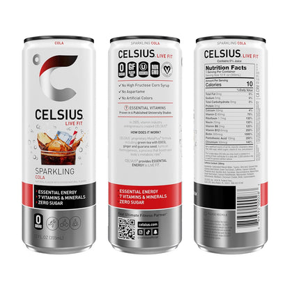 CELSIUS Sparkling Cola Energy Drink (12 Fl Oz, Pack of 12)