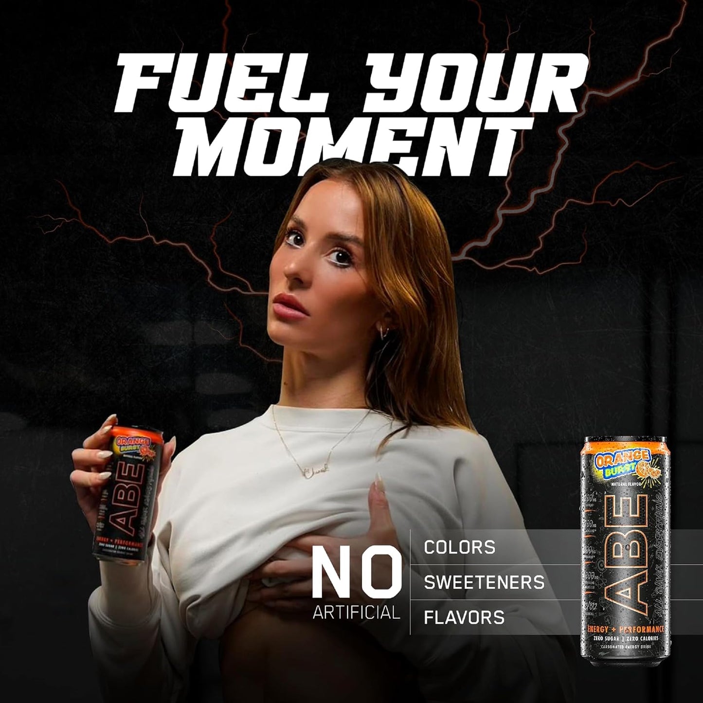 Black Everything Sugar-Free Energy Drink, Orange Burst, 0 Cal (12 Pack, 200mg Caffeine)