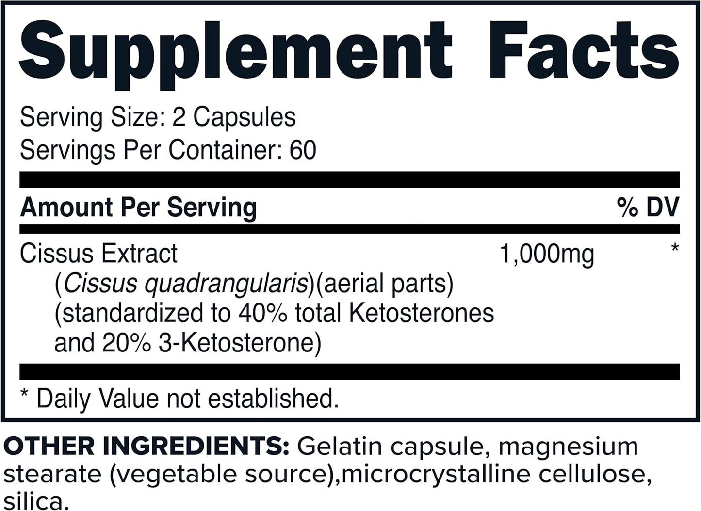 PrimaForce Cissus Quadrangularis Extract, Gluten-Free, Non-GMO (120 Capsules)