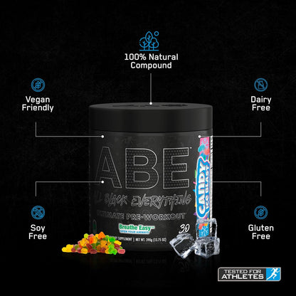 Black Everything Pre-Workout Powder, Candy Ice Blast (30 Servings, 350mg Caffeine)