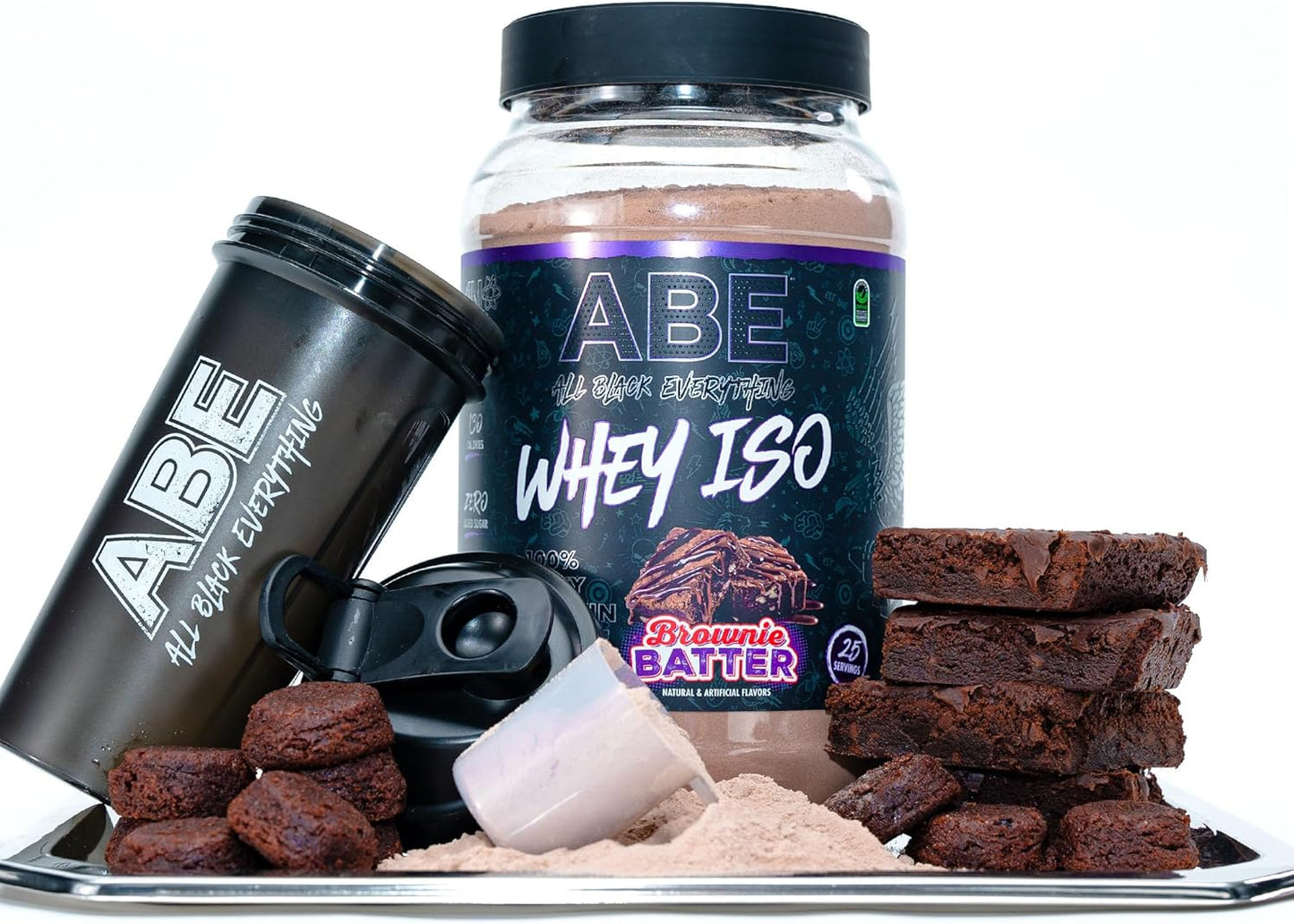 All Black Everything Whey Protein Powder, Brownie Batter (27 Servings, 25g)