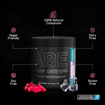 Black Everything Pre-Workout Powder, Bubblegum Crush (30 Servings, 350mg Caffeine)