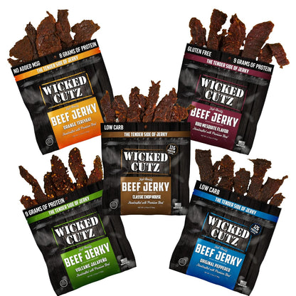 Volcanic Jalapeno Beef Jerky - Tender, Flavorful, 27g Protein (2 Bags)