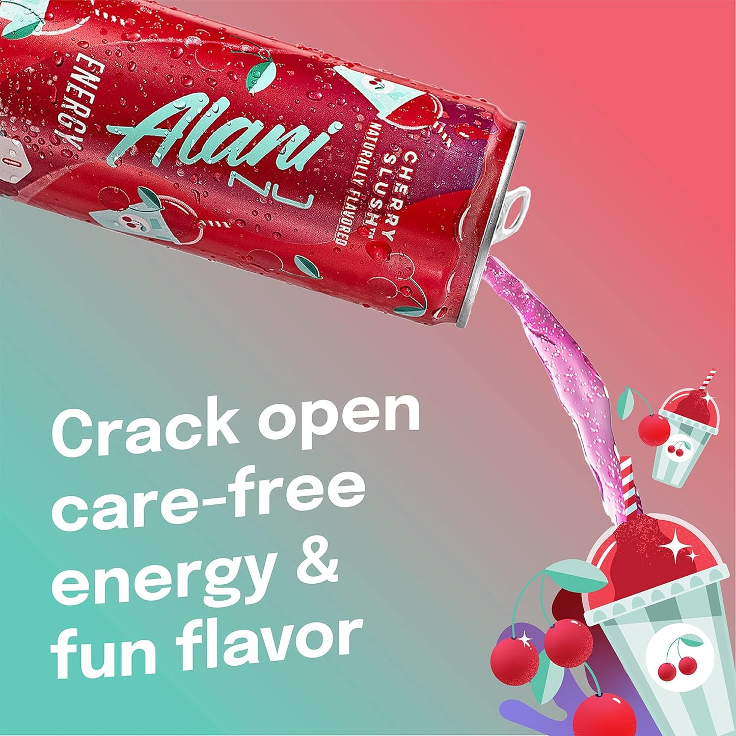 Alani Nu Cherry Slush Energy Drink (12oz, 12 Cans)